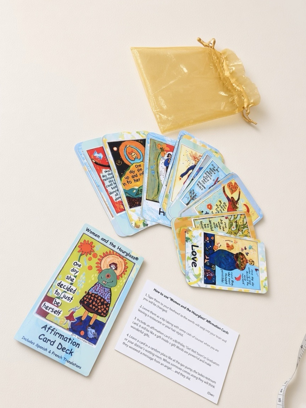 Women and the Hourglass Affirmation Card Deck by Marylou Falstreau 🌈✨